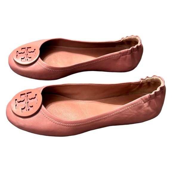 Tory Burch Minnie Travel Ballet Flats in Pink Magnolia - Picture 5 of 9